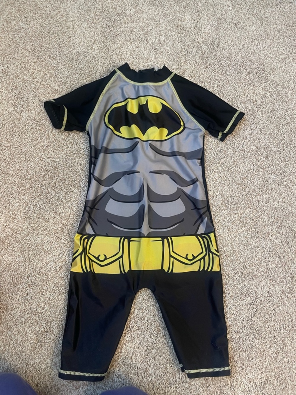 DC Comics Kids Black and Gray Batman One-Piece Swim Suit